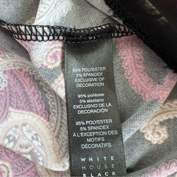 WHBM Paisley Print Tie Front Top Large - Picture 9 of 10